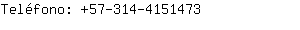 Telfono: 57-314-415....