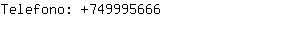 Telefono: 74999....
