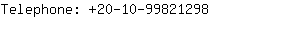 Telephone: 20-10-9982....