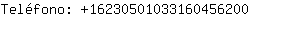 Telfono: 1623050103316045....