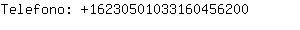 Telefono: 1623050103316045....