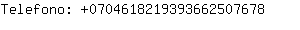 Telefono: 070461821939366250....