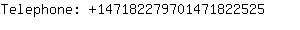 Telephone: 14718227970147182....