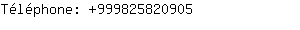 Téléphone: 99982582....