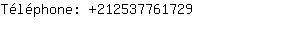 Tlphone: 21253776....
