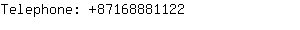 Telephone: 8716888....