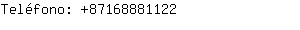 Teléfono: 8716888....