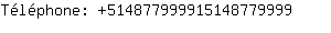 Tlphone: 51487799991514877....