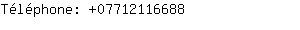 Téléphone: 0771211....
