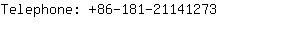 Telephone: 86-181-2114....