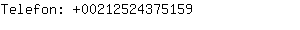 Telefon: 0021252437....