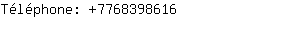 Téléphone: 776839....