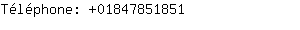 Téléphone: 0184785....