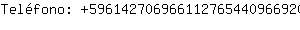 Telfono: 59614270696611276544096692000....