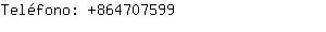 Teléfono: 86470....