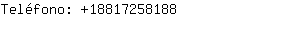 Teléfono: 1881725....
