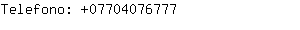 Telefono: 0770407....