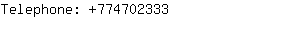 Telephone: 77470....