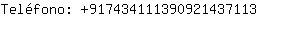 Telfono: 91743411139092143....