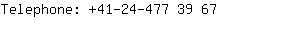 Telephone: 41-24-477 3....