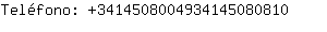 Telfono: 341450800493414508....