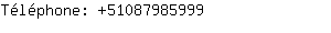 Téléphone: 5108798....