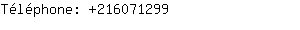 Téléphone: 21607....