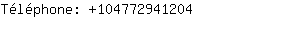 Téléphone: 10477294....