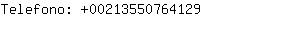 Telefono: 0021355076....