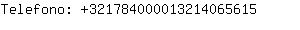 Telefono: 32178400001321406....