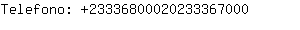 Telefono: 2333680002023336....