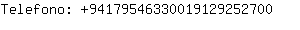 Telefono: 9417954633001912925....