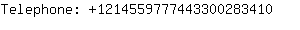 Telephone: 121455977744330028....