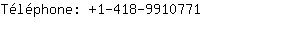 Tlphone: 1-418-991....