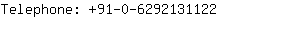 Telephone: 91-0-629213....
