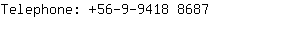 Telephone: 56-9-9418 ....