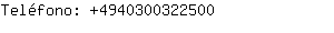 Teléfono: 494030032....