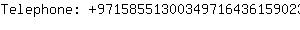 Telephone: 971585513003497164361590233....
