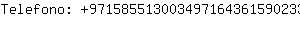 Telefono: 971585513003497164361590233....