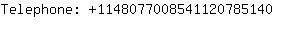 Telephone: 114807700854112078....