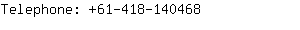 Telephone: 61-418-14....