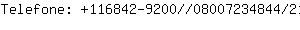 Telefone: 116842-9200//08007234844/2131-3535(....