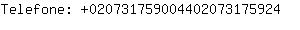 Telefone: 02073175900440207317....