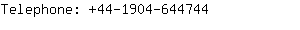 Telephone: 44-1904-64....