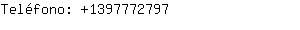 Teléfono: 139777....