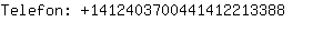 Telefon: 141240370044141221....