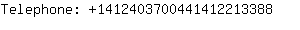 Telephone: 141240370044141221....