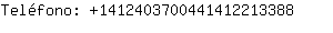 Teléfono: 141240370044141221....