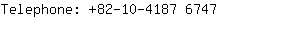 Telephone: 82-10-4187 ....