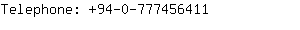 Telephone: 94-0-77745....